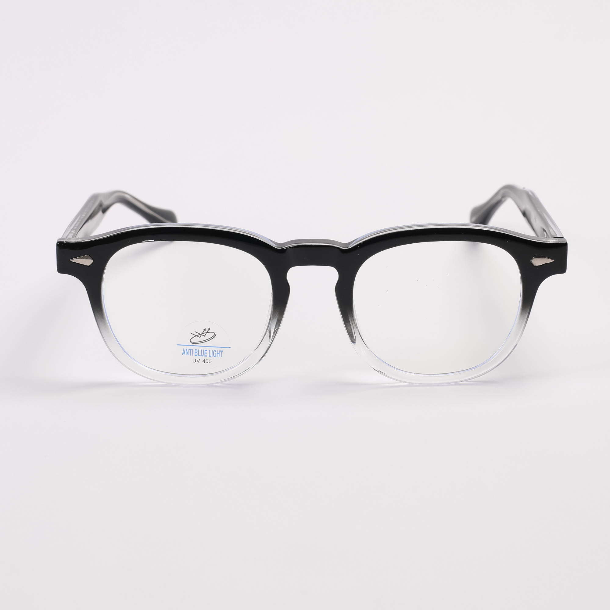 Retro Square Anti-Blue Light Glasses With Black& Transparent Gradient Frame -8458 by Non Brand – Rs1,200 | Lookscart Nepal