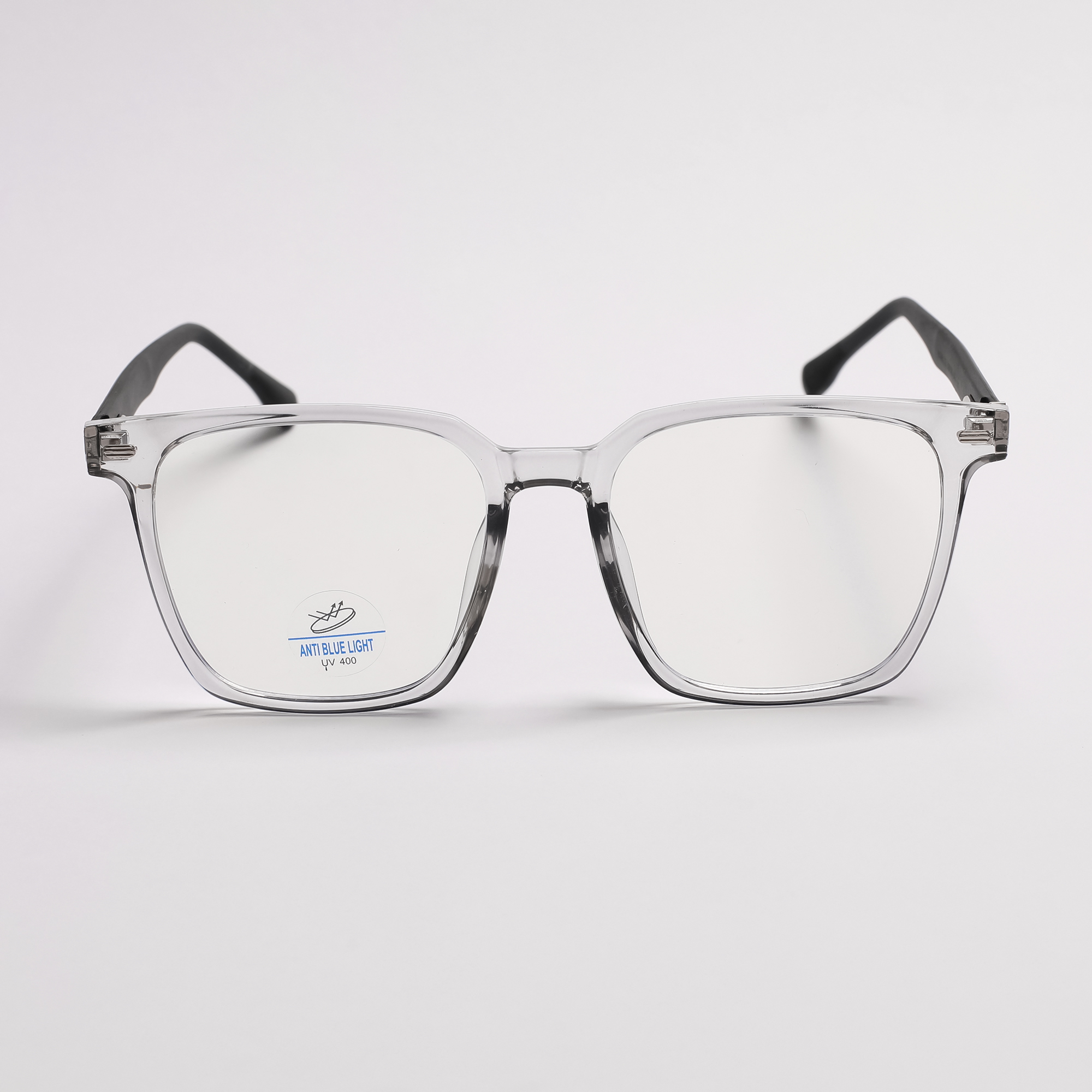Transparent Grey  Square Blue Light Blocking Glasses-8848 by Non Brand – Rs1,200 | Lookscart Nepal