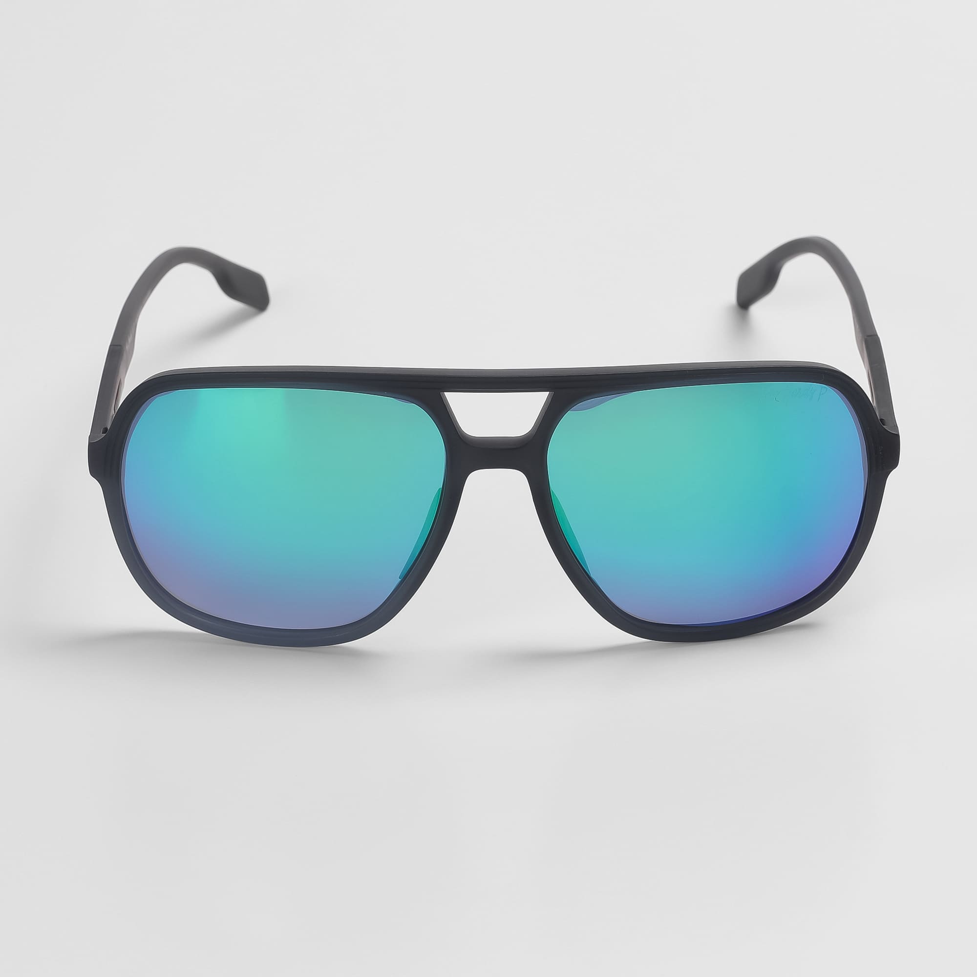 Matte Black Square Aviator Sunglasses With Green Mirrored Polarized Lens-FC01-02 by Tom Hardy – Rs2,500 | Lookscart Nepal
